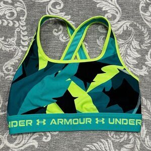 Under Armour Women's Camo Crossback Sports Bra Size S Medium Support